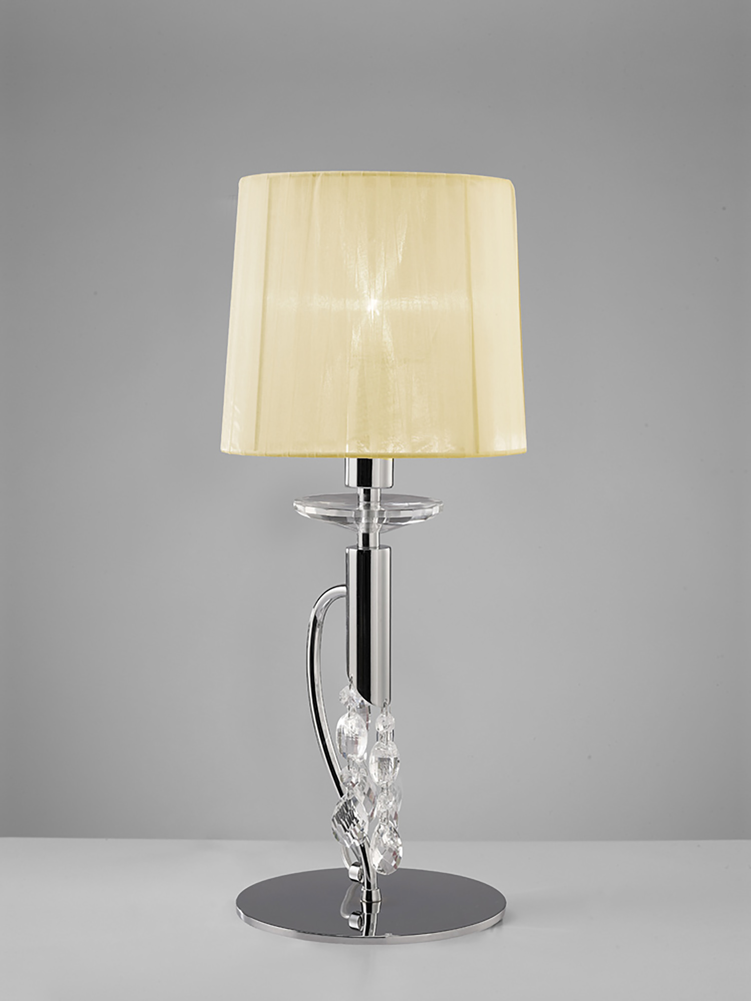 Tiffany Polished Chrome-Cream Crystal Table Lamps Mantra Contemporary Crystal Table Lamps Tiffany Polished Chrome-Cream Crystal Table Lamps Mantra Contemporary Crystal Table Lamps
